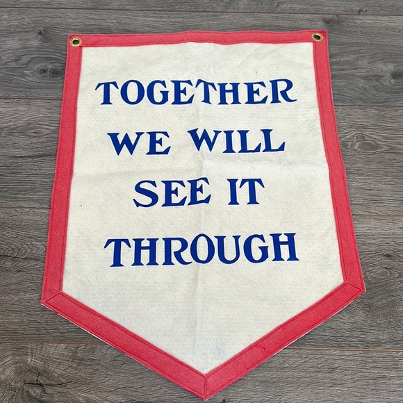 SOLD Oxford Pennant Together We Will See It Through Camp Flag - Picture 4 of 8